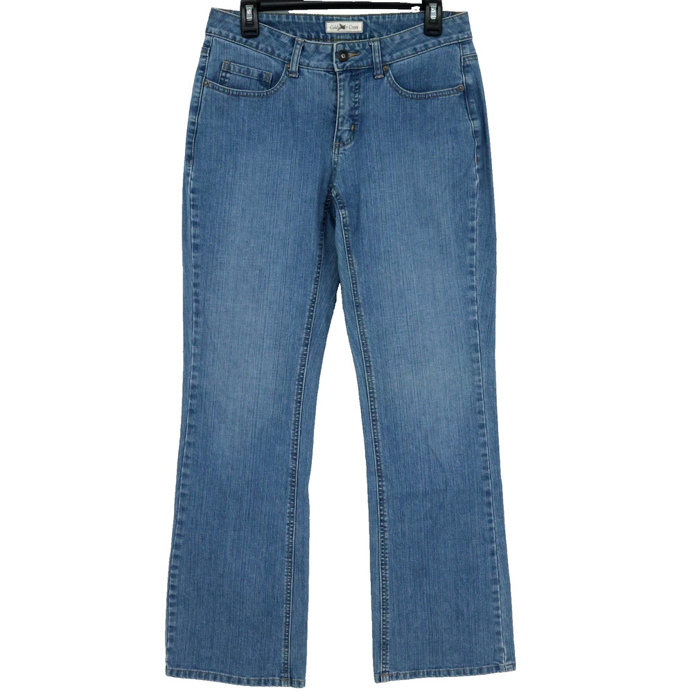 Coldwater Creek Jeans Womens 10 Boot Cut Blue Stretch Cotton Denim Flare